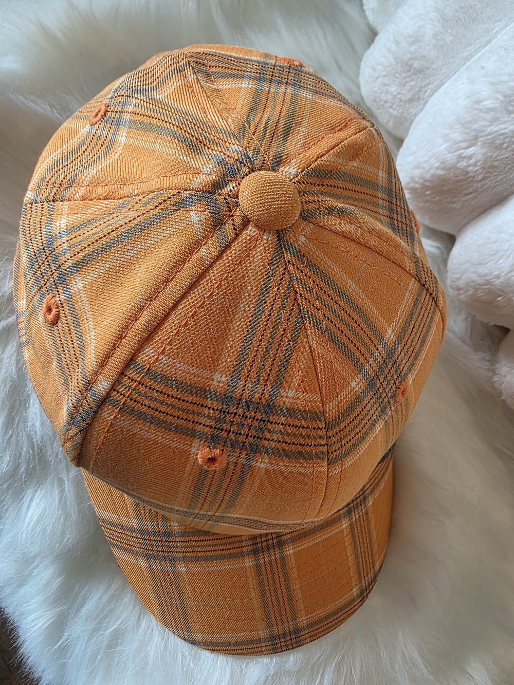 Puma Orange Plaid Baseball Cap - Picture 9 of 9